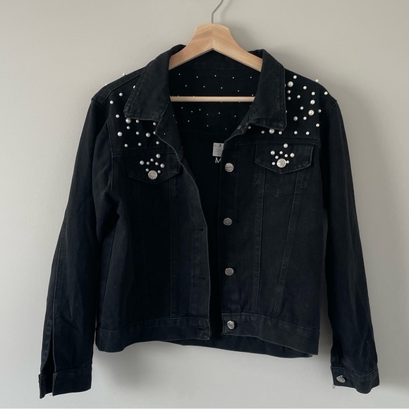 “Take Me To The Mountains” Pearl Denim Jacket - Picture 2 of 2